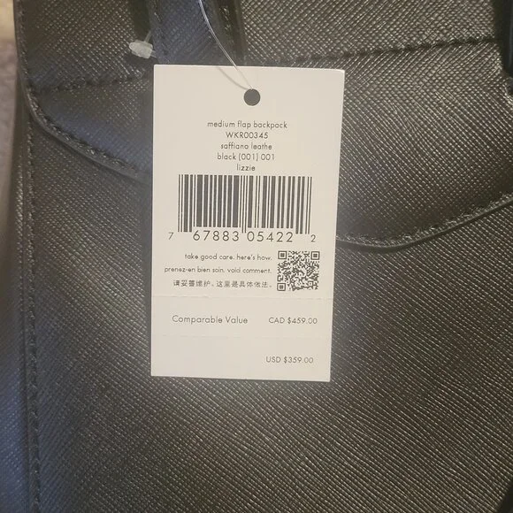 ♠️Kate Spade Black Medium Flap Backpack♠️ - Picture 14 of 16